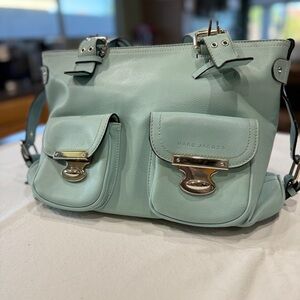 Marc Jacobs Y2K Mint Green Leather Shoulder Bag – Early 2000s Designer